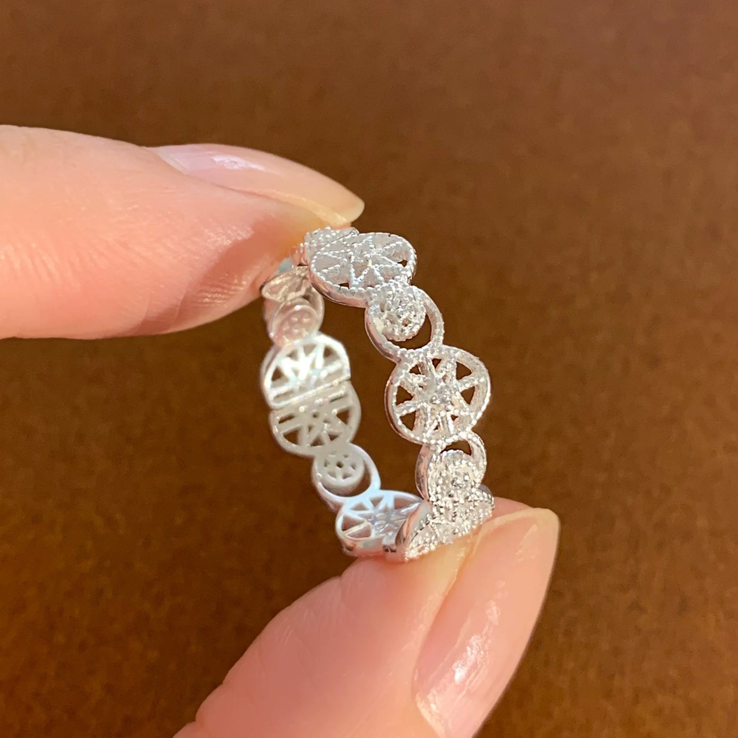 PANJBJ 925 Sterling Silver Geometric Cross Ring for Women Girl Fashion Individuality Concise Jewelry Birthday Gift Dropshipping