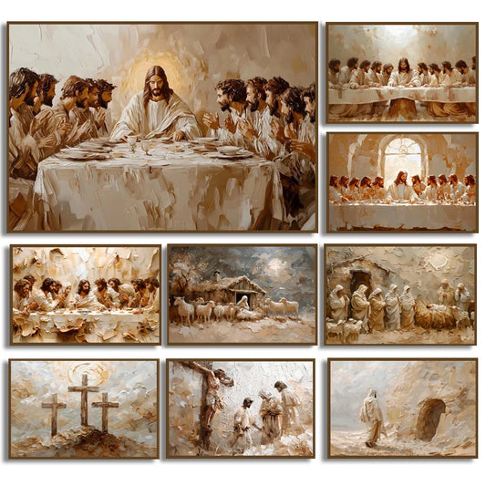 Retro Classic Traditional Faith Church Christian Jesus Poster Canvas Art Painting Prints Home Room Wall Pictures Decoration Gift