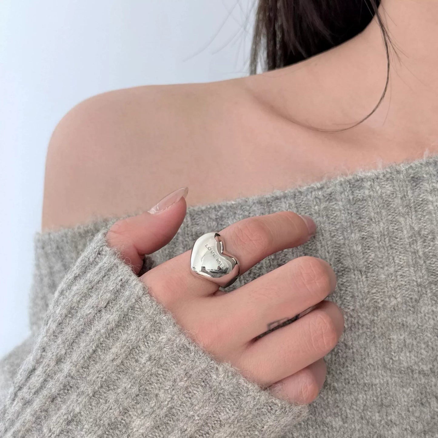 PANJBJ 925 Sterling Silver Geometric Cross Ring for Women Girl Fashion Individuality Concise Jewelry Birthday Gift Dropshipping