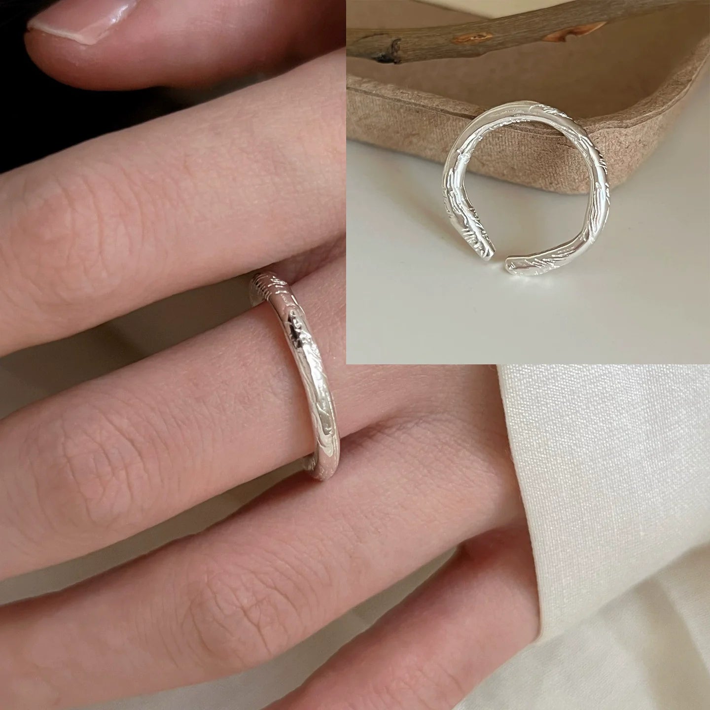 PANJBJ 925 Sterling Silver Geometric Cross Ring for Women Girl Fashion Individuality Concise Jewelry Birthday Gift Dropshipping