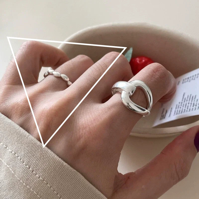 PANJBJ 925 Sterling Silver Geometric Cross Ring for Women Girl Fashion Individuality Concise Jewelry Birthday Gift Dropshipping