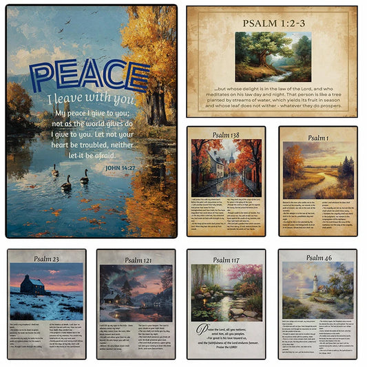 Classic Christian Inspirational Artwork Bible Verse Canvas Painting Wall Art Catholic Religious Posters Home Living Room Decor