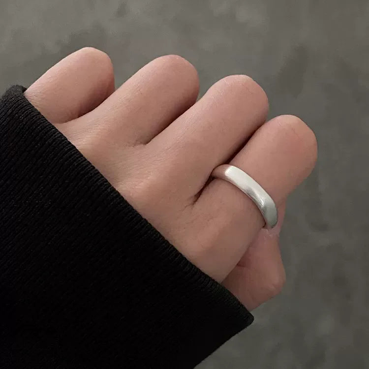 PANJBJ 925 Sterling Silver Geometric Cross Ring for Women Girl Fashion Individuality Concise Jewelry Birthday Gift Dropshipping