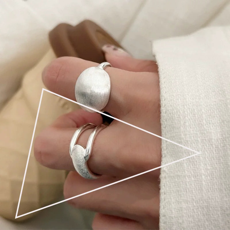 PANJBJ 925 Sterling Silver Geometric Cross Ring for Women Girl Fashion Individuality Concise Jewelry Birthday Gift Dropshipping