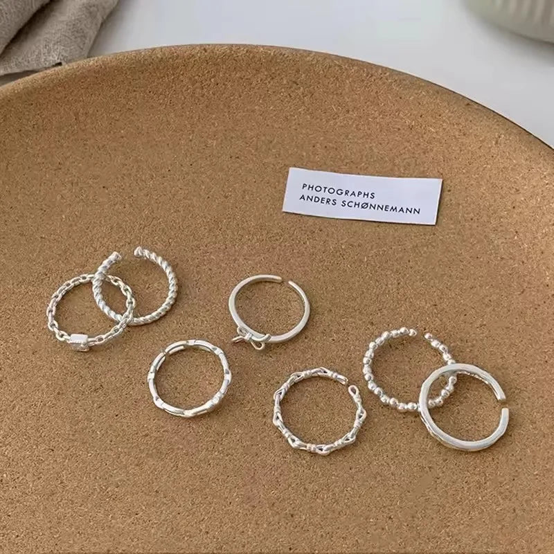 PANJBJ 925 Sterling Silver Geometric Cross Ring for Women Girl Fashion Individuality Concise Jewelry Birthday Gift Dropshipping